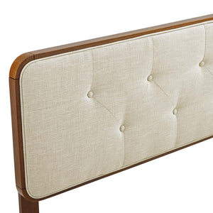 Collins Tufted Fabric and Wood King Headboard by Modway