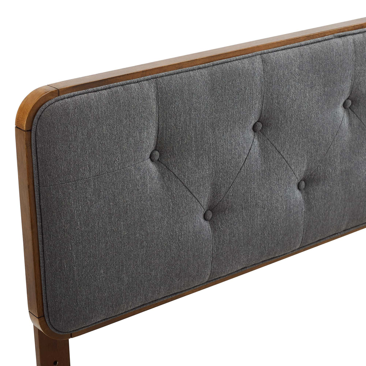 Collins Tufted Fabric and Wood King Headboard by Modway