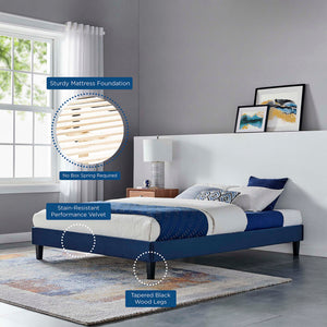 Reign Performance Velvet Full Platform Bed Frame by Modway