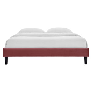 Reign Performance Velvet Queen Platform Bed Frame by Modway