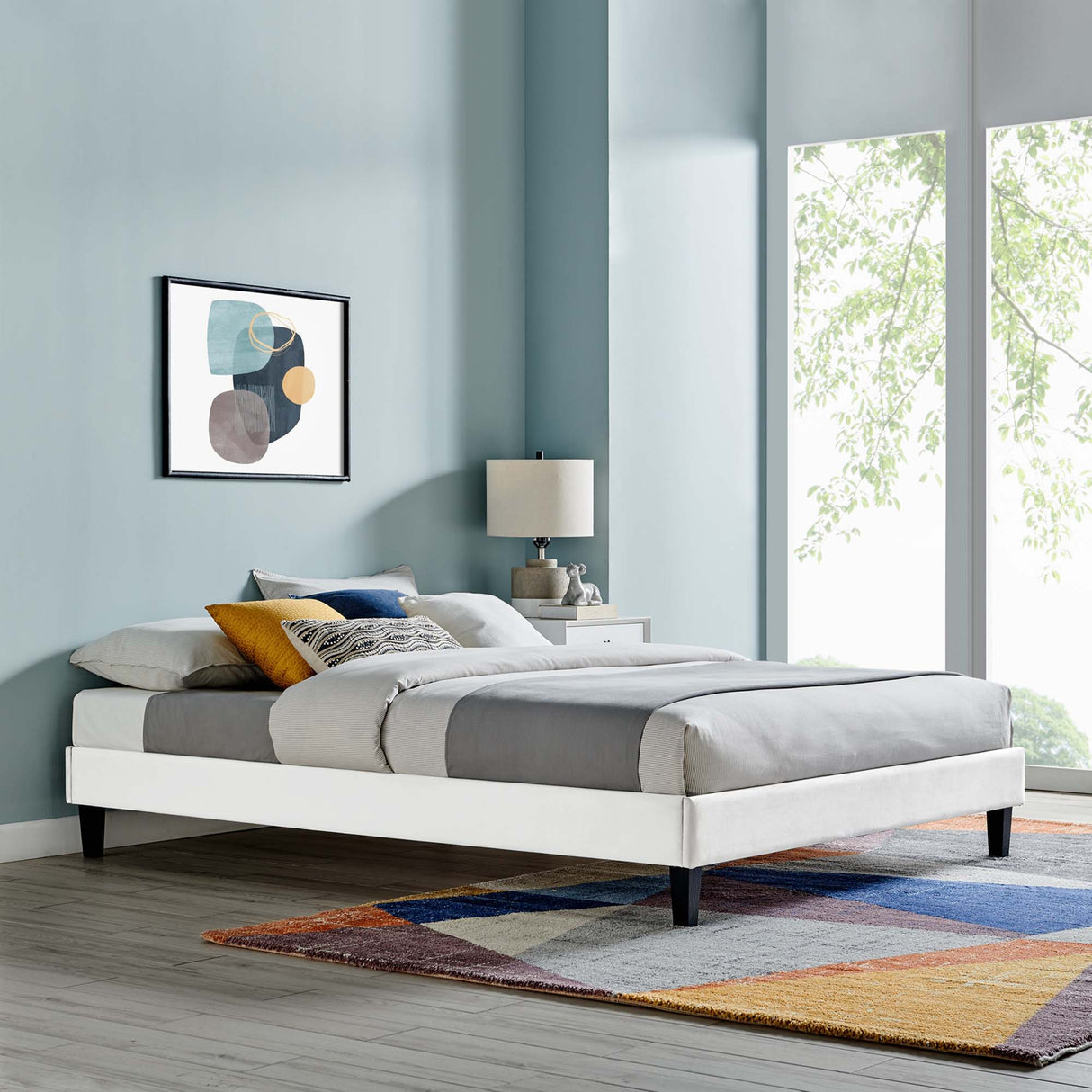 Reign Performance Velvet King Platform Bed Frame by Modway