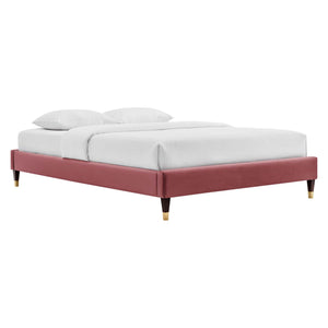 Harlow Performance Velvet King Platform Bed Frame by Modway