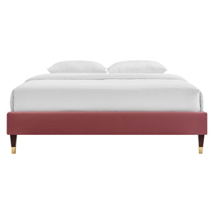 Harlow Performance Velvet King Platform Bed Frame by Modway