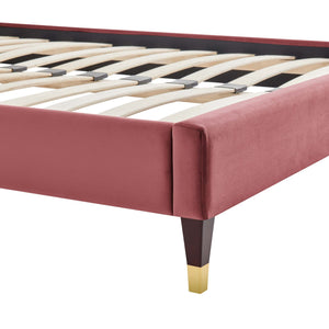 Harlow Performance Velvet King Platform Bed Frame by Modway