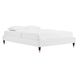 Harlow Performance Velvet King Platform Bed Frame by Modway