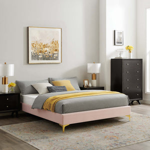 Sutton Performance Velvet Queen Bed Frame by Modway