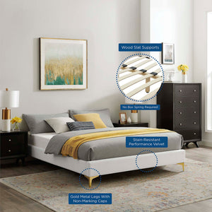 Sutton Performance Velvet Queen Bed Frame by Modway