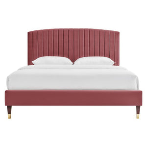 Alessi Performance Velvet Queen Platform Bed by Modway