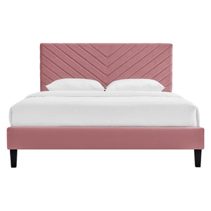 Roxanne Performance Velvet Queen Platform Bed by Modway