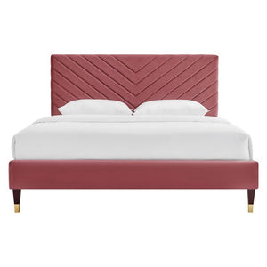Roxanne Performance Velvet Queen Platform Bed by Modway