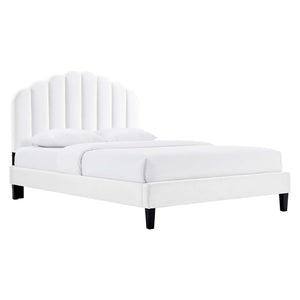 Daisy Performance Velvet Queen Platform Bed by Modway