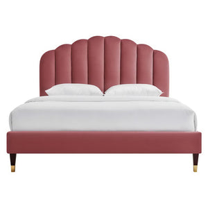 Daisy Performance Velvet Queen Platform Bed by Modway