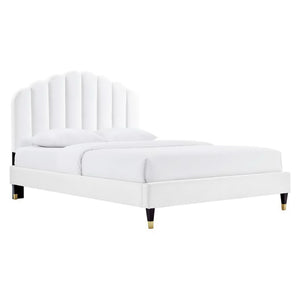 Daisy Performance Velvet Queen Platform Bed by Modway