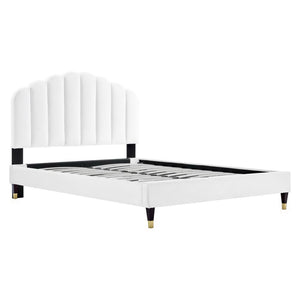 Daisy Performance Velvet Queen Platform Bed by Modway