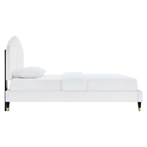 Daisy Performance Velvet Queen Platform Bed by Modway