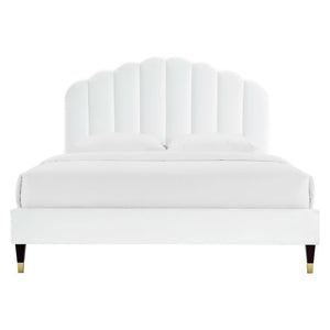 Daisy Performance Velvet Queen Platform Bed by Modway