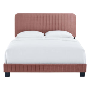 Celine Channel Tufted Performance Velvet Queen Bed by Modway