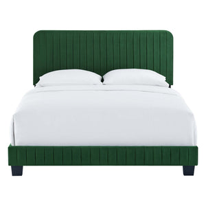 Celine Channel Tufted Performance Velvet Queen Bed by Modway
