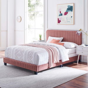 Celine Channel Tufted Performance Velvet Twin Bed by Modway