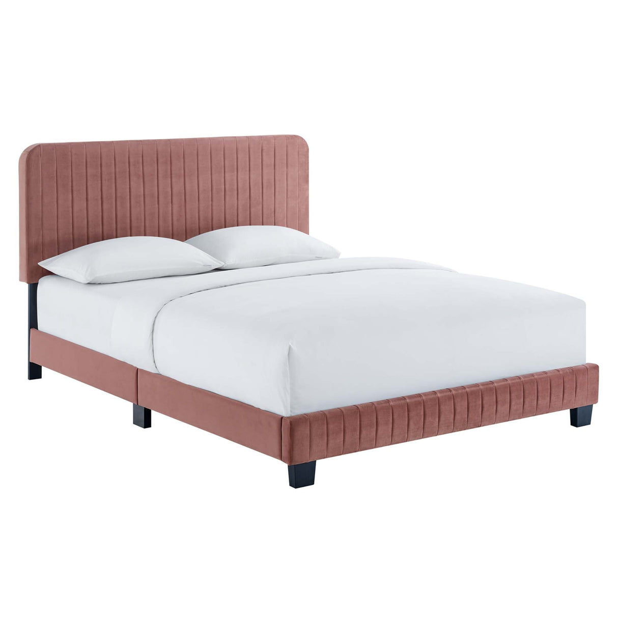 Celine Channel Tufted Performance Velvet King Platform Bed by Modway