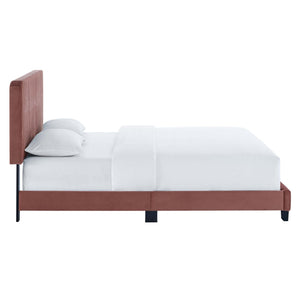 Celine Channel Tufted Performance Velvet King Platform Bed by Modway