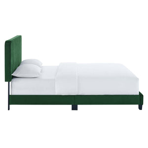 Celine Channel Tufted Performance Velvet King Platform Bed by Modway