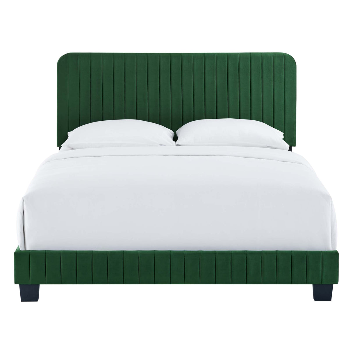 Celine Channel Tufted Performance Velvet King Platform Bed by Modway