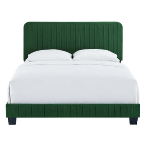 Celine Channel Tufted Performance Velvet King Platform Bed by Modway