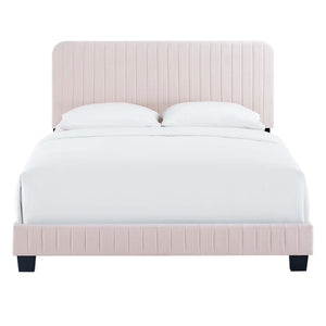 Celine Channel Tufted Performance Velvet King Platform Bed by Modway