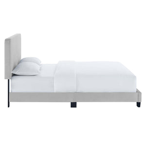 Celine Channel Tufted Performance Velvet Queen Platform Bed by Modway