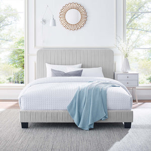 Celine Channel Tufted Performance Velvet Queen Platform Bed by Modway