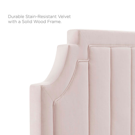 Alyona Channel Tufted Performance Velvet Twin Headboard by Modway