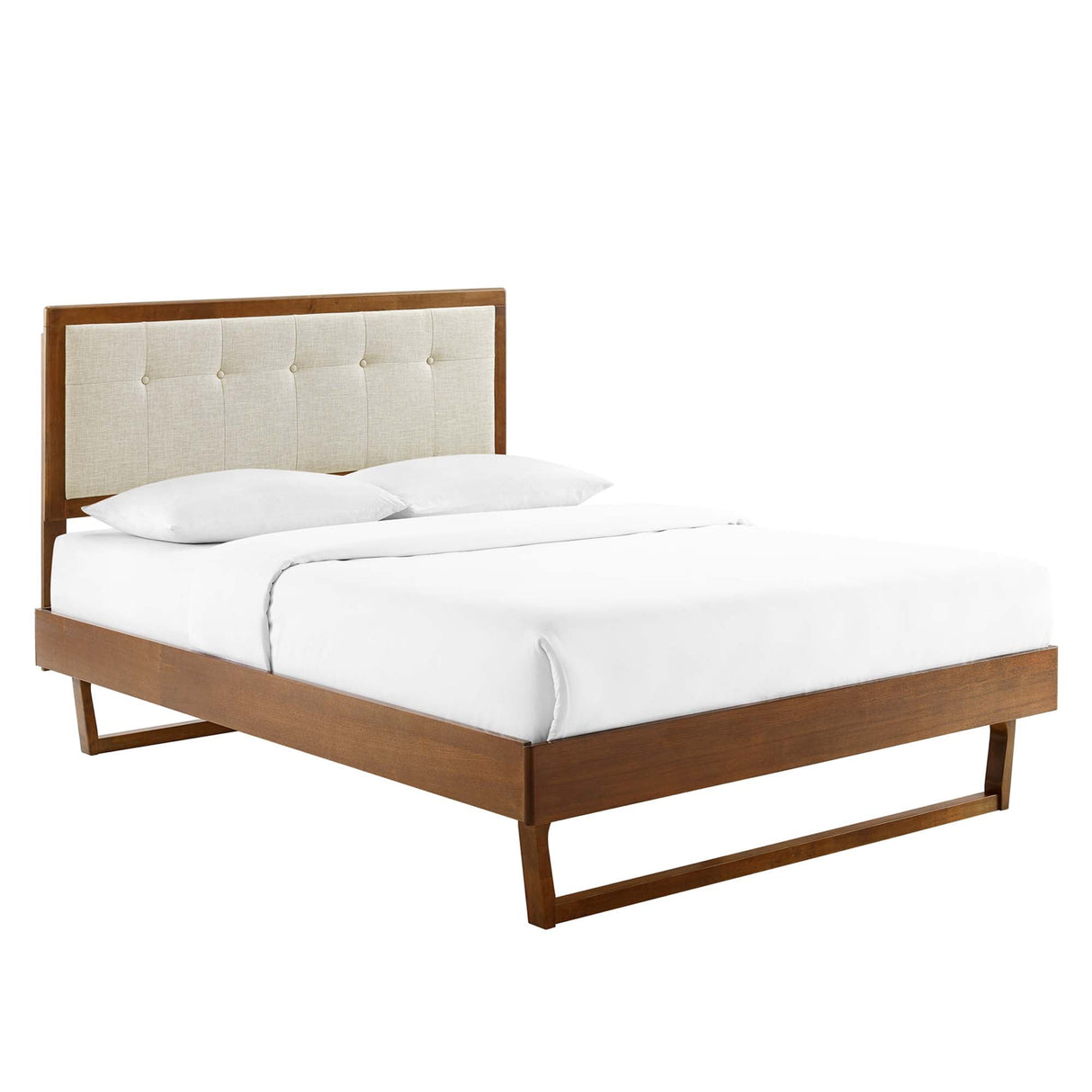 Willow Wood Queen Platform Bed With Angular Frame by Modway