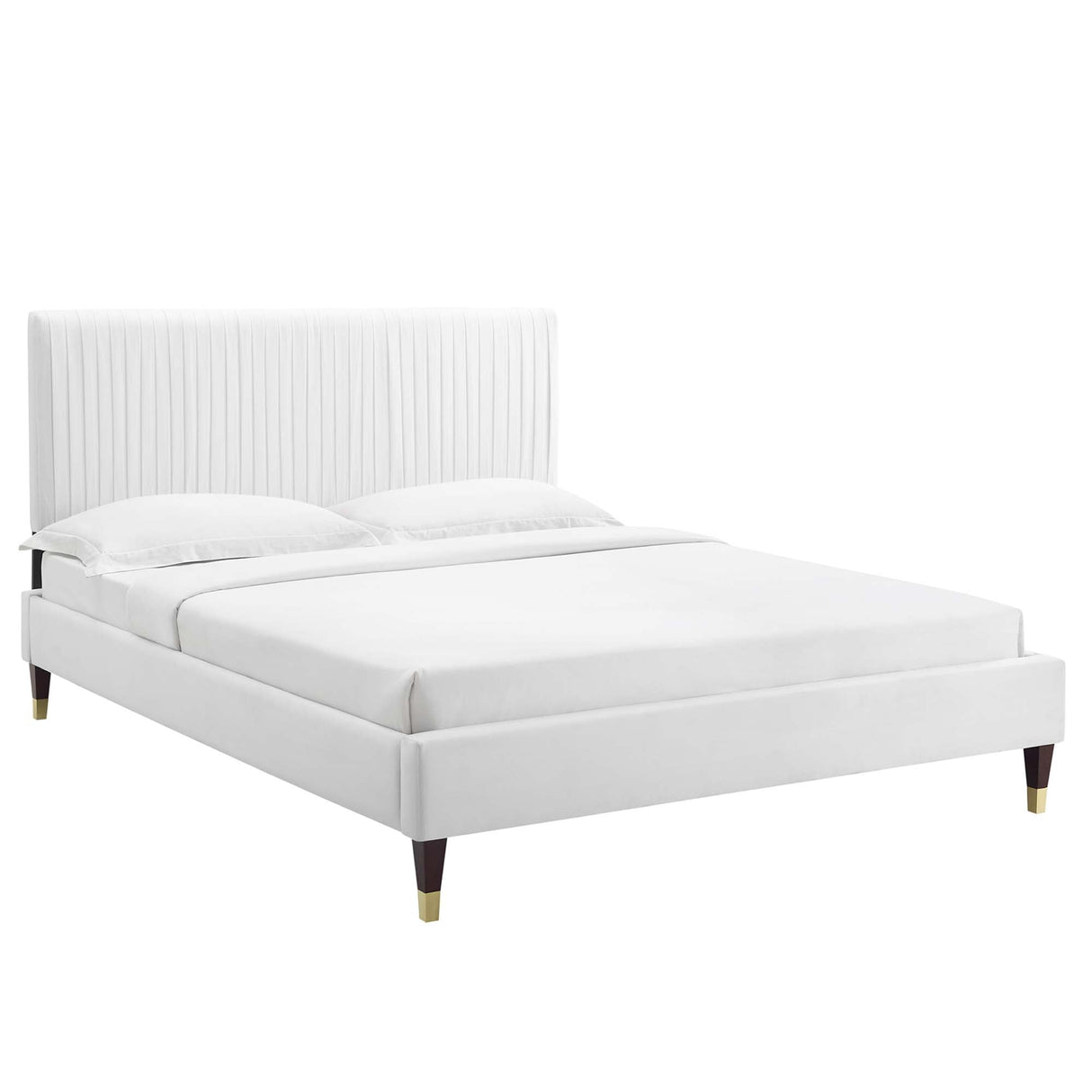 Peyton Performance Velvet Queen Platform Bed by Modway