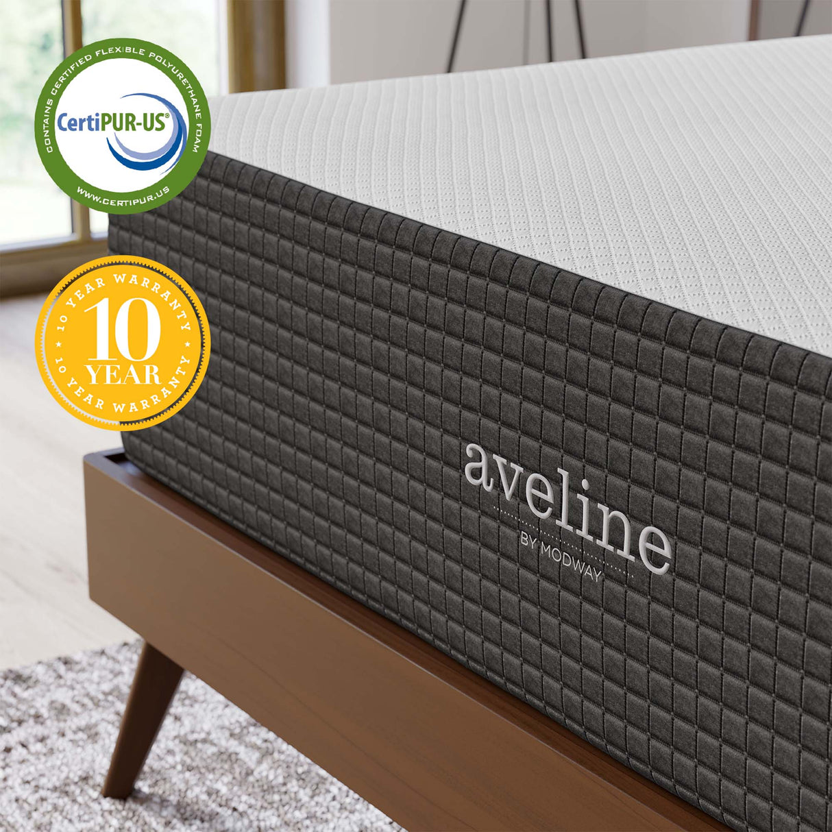 Aveline 14" Memory Foam Queen Mattress by Modway