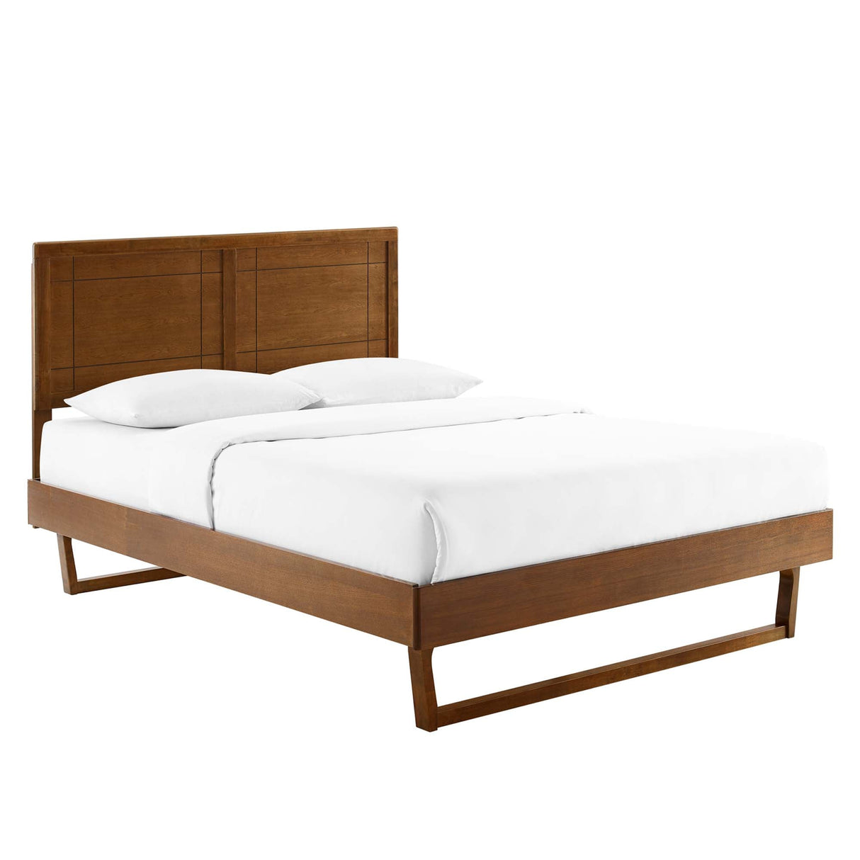 Marlee Wood King Platform Bed with Angular Frame by Modway