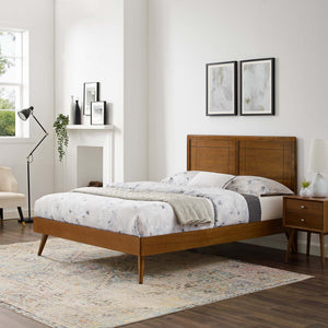 Marlee Wood King Platform Bed With Splayed Legs by Modway