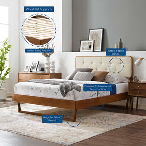 Bridgette Wood King Platform Bed With Angular Frame by Modway