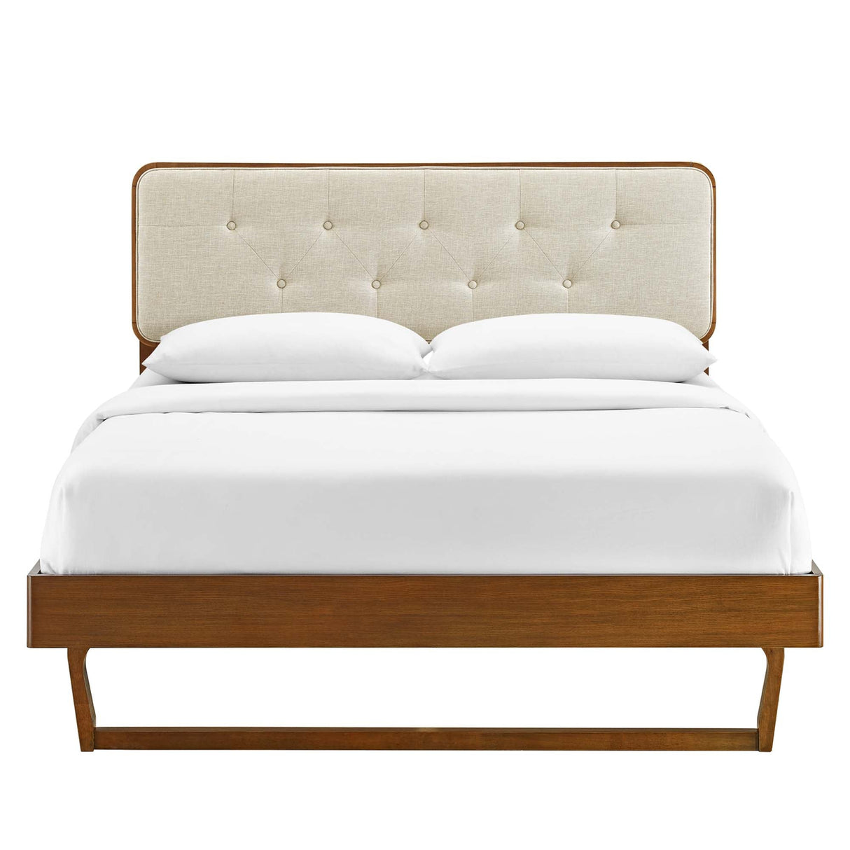 Bridgette Wood King Platform Bed with Angular Frame by Modway