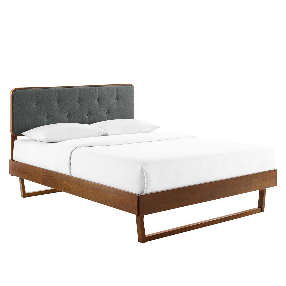 Bridgette Wood King Platform Bed with Angular Frame by Modway