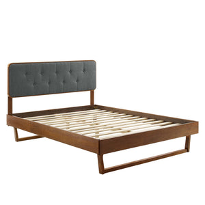 Bridgette Wood King Platform Bed with Angular Frame by Modway