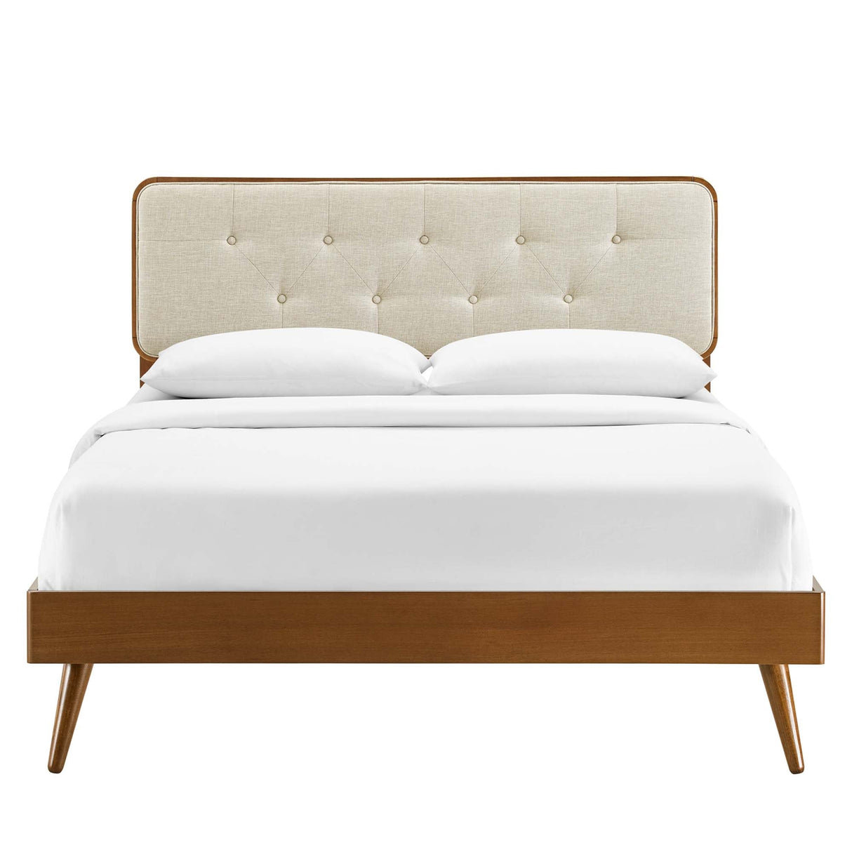 Bridgette Wood King Platform Bed with Splayed Legs by Modway