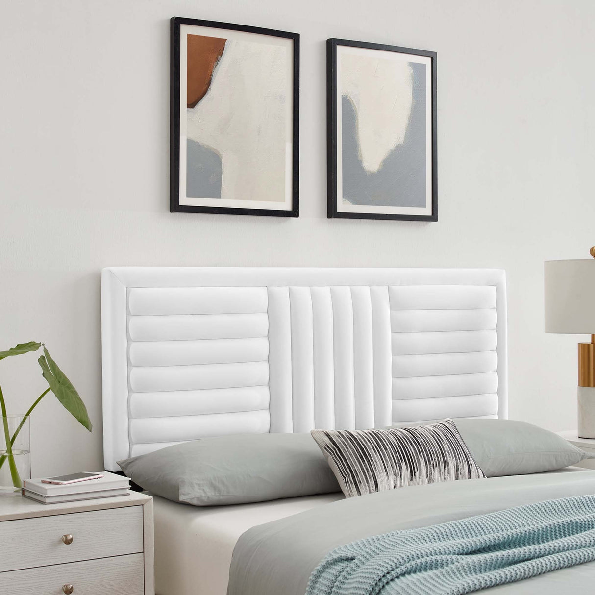 Believe Channel Tufted Performance Velvet Full/Queen Headboard by Modway
