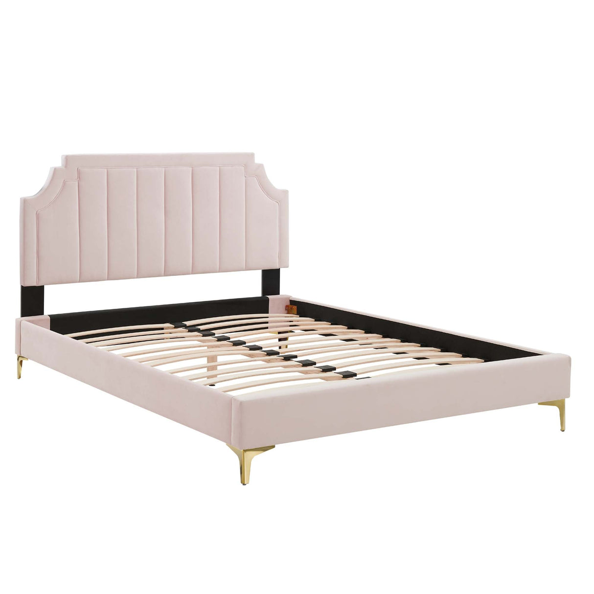 Sienna Performance Velvet Queen Platform Bed by Modway