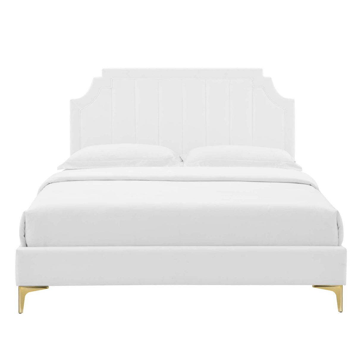Sienna Performance Velvet Queen Platform Bed by Modway