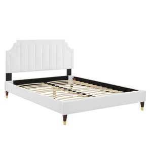 Sienna Performance Velvet Queen Platform Bed by Modway