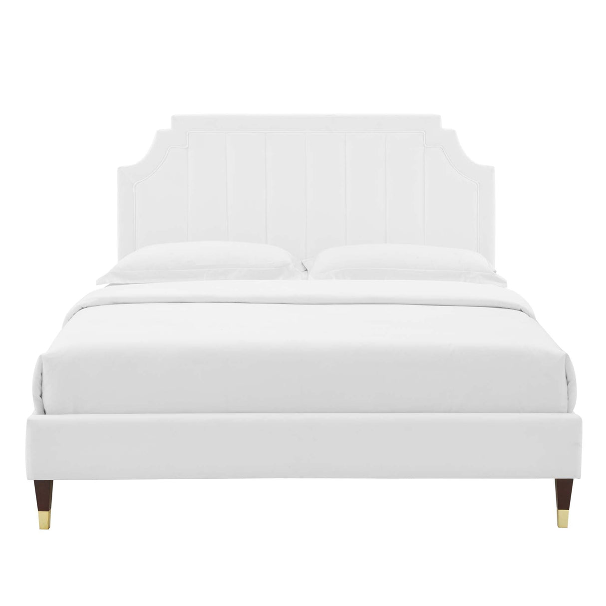 Sienna Performance Velvet Queen Platform Bed by Modway