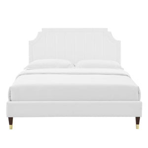 Sienna Performance Velvet Queen Platform Bed by Modway