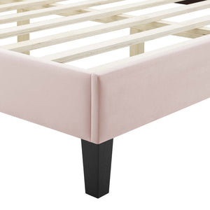 Sienna Performance Velvet Queen Platform Bed by Modway