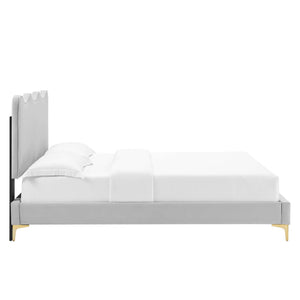 Current Performance Velvet Full Platform Bed by Modway